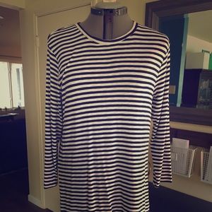 Striped tunic length top